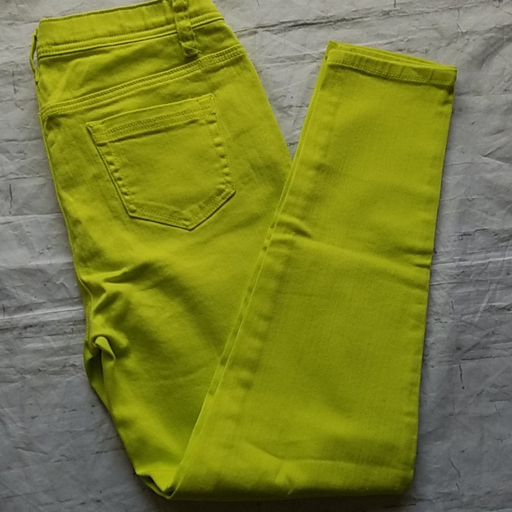DG Neon Lime Stretch Rise Petite Pants